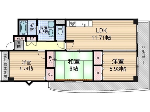 プラージュキシダの物件間取画像